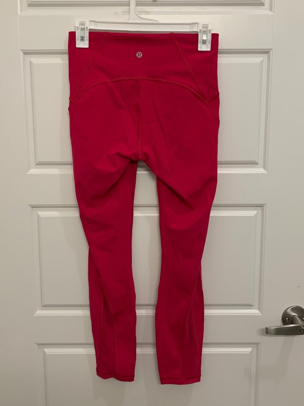 Lululemon Cropped Leggings in Berry with Mesh Detailing